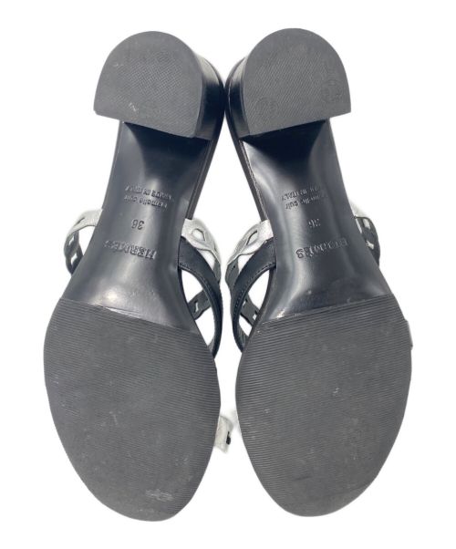 HERMES（エルメス）HERMES (エルメス) アジャッチオ レザー サンダル ブラック サイズ:36の古着・服飾アイテム
