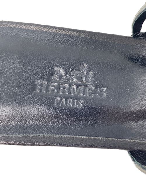HERMES（エルメス）HERMES (エルメス) アジャッチオ レザー サンダル ブラック サイズ:36の古着・服飾アイテム