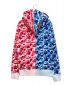 A BATHING APE (アベイシングエイプ) ABC CAMO SEPARATE SHARK FULL ZIP HOODIE ピンク×ブルー サイズ:L：42000円