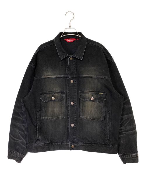 SUPREME（シュプリーム）SUPREME (シュプリーム) Distressed Selvedge Trucker Jacket ブラック サイズ:Lの古着・服飾アイテム