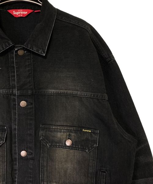 SUPREME（シュプリーム）SUPREME (シュプリーム) Distressed Selvedge Trucker Jacket ブラック サイズ:Lの古着・服飾アイテム