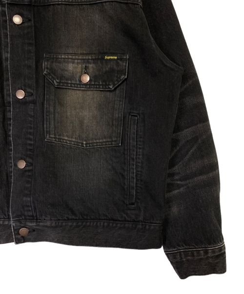 SUPREME（シュプリーム）SUPREME (シュプリーム) Distressed Selvedge Trucker Jacket ブラック サイズ:Lの古着・服飾アイテム