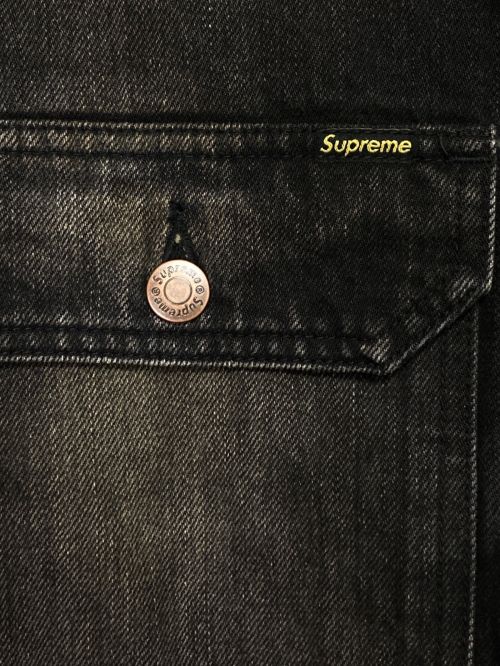 SUPREME（シュプリーム）SUPREME (シュプリーム) Distressed Selvedge Trucker Jacket ブラック サイズ:Lの古着・服飾アイテム