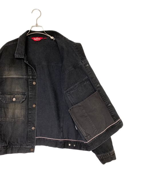 SUPREME（シュプリーム）SUPREME (シュプリーム) Distressed Selvedge Trucker Jacket ブラック サイズ:Lの古着・服飾アイテム