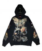 SUPREME×Frank Frazettaシュプリーム×フランクフラゼッタ）の古着「Zip Up Hooded Sweatshirt」｜ブラック