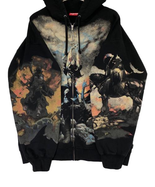 SUPREME（シュプリーム）SUPREME (シュプリーム) Frank Frazetta (フランク フラゼッタ) Zip Up Hooded Sweatshirt ブラック サイズ:Lの古着・服飾アイテム