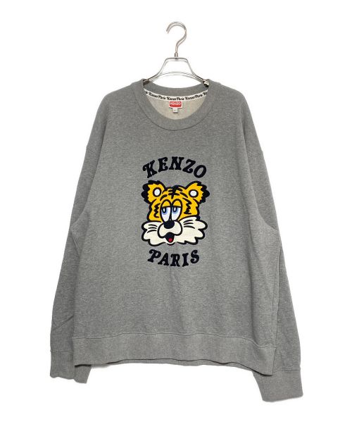 KENZO（ケンゾー）KENZO (ケンゾー) 'KENZO VERDY Market' エンブロイダリー スウェット グレー サイズ:3XLの古着・服飾アイテム