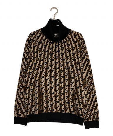 FENDIズッカ柄　タートルニット 中古・古着通販】FENDI (フェンディ) ズッカ柄 タートルネック ニット