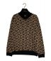 FENDI（フェンディ）の古着「ズッカ柄 タートルネック ニット」｜ブラック×ベージュ