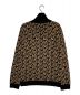 FENDI (フェンディ) ズッカ柄 タートルネック ニット ブラック×ベージュ サイズ:52：48000円