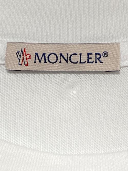 MONCLER（モンクレール）MONCLER (モンクレール) スクリプトロゴTシャツ ホワイト サイズ:XLの古着・服飾アイテム