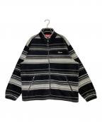 SUPREMEシュプリーム）の古着「Strip Zip Up Fleece Jacket」｜ブラック