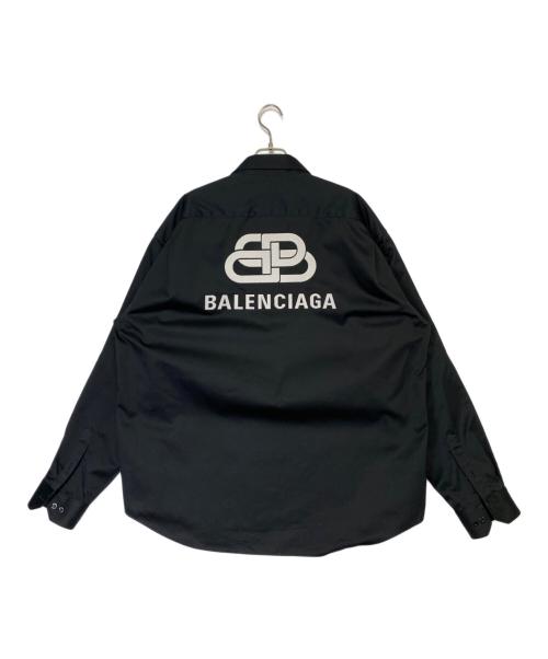 BALENCIAGA（バレンシアガ）BALENCIAGA (バレンシアガ) ダブルスリーブシャツ ブラック サイズ:38の古着・服飾アイテム