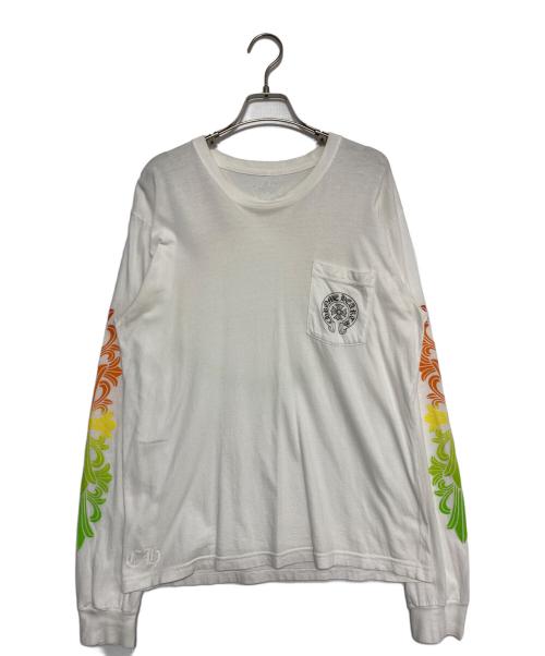 CHROME HEARTS（クロムハーツ）CHROME HEARTS (クロムハーツ) サークロロゴマルチカラーシャツ ホワイト サイズ:Lの古着・服飾アイテム