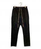 RICK OWENSリックオウエンス）の古着「Astaires Drawstring Long Pants」｜ブラック