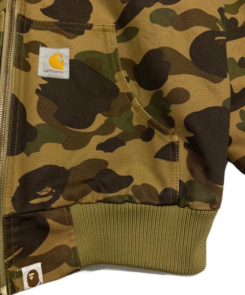 A BATHING APE（アベイシングエイプ）A BATHING APE (アベイシングエイプ) CarHartt (カーハート) 1st Camo アクティブ ジャケット オリーブ サイズ:Lの古着・服飾アイテム
