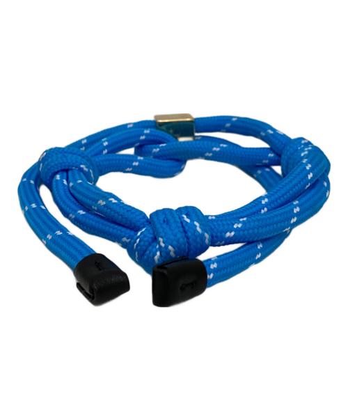 MIU MIU（ミュウミュウ）MIU MIU (ミュウミュウ) コードブレスレット スカイブルーの古着・服飾アイテム