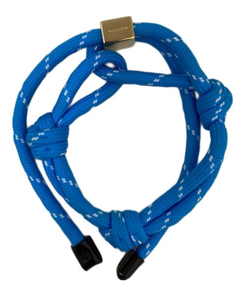 MIU MIU（ミュウミュウ）MIU MIU (ミュウミュウ) コードブレスレット スカイブルーの古着・服飾アイテム