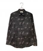 CELINEセリーヌ）の古着「アローロゴプリントシャツプリントシャツ」｜ブラック
