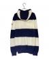 MONCLER (モンクレール) ニットフーディー ホワイト×ネイビー サイズ:L：45000円