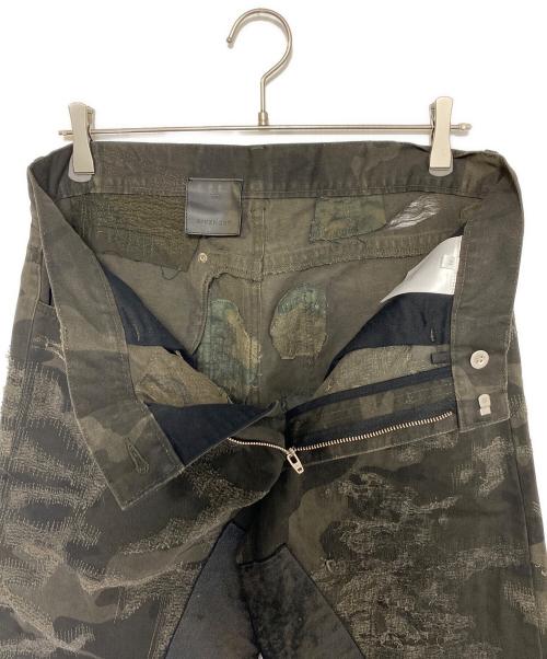 GIVENCHY（ジバンシィ）GIVENCHY (ジバンシィ) デストロイ加工 モールスキン デニム オリーブ サイズ:34 未使用品の古着・服飾アイテム