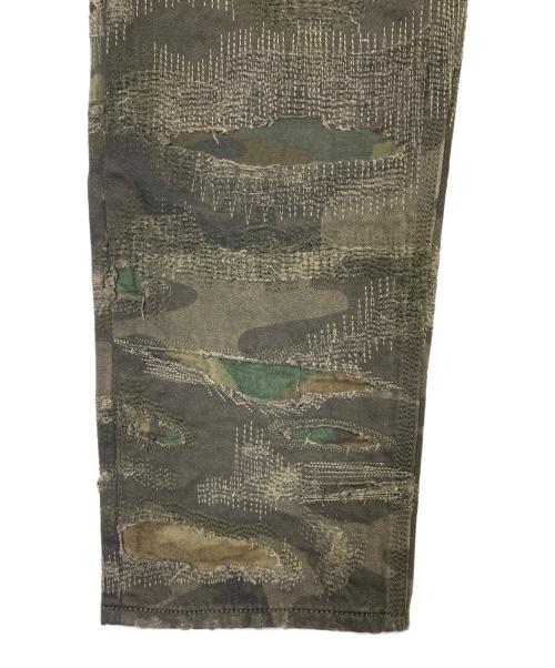 GIVENCHY（ジバンシィ）GIVENCHY (ジバンシィ) デストロイ加工 モールスキン デニム オリーブ サイズ:34 未使用品の古着・服飾アイテム