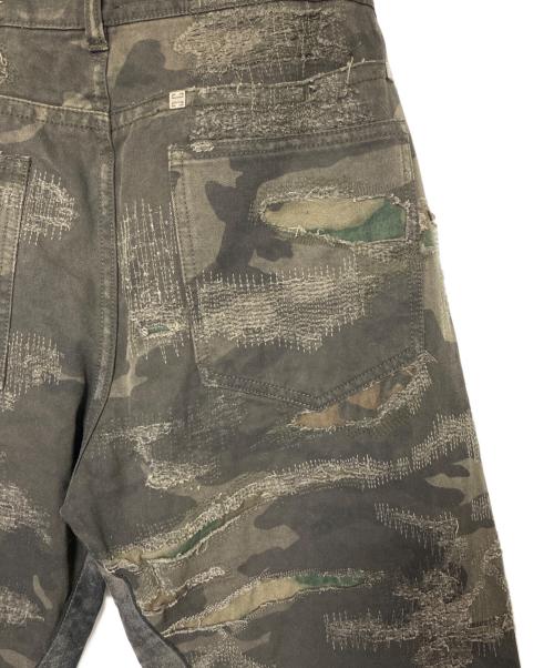 GIVENCHY（ジバンシィ）GIVENCHY (ジバンシィ) デストロイ加工 モールスキン デニム オリーブ サイズ:34 未使用品の古着・服飾アイテム