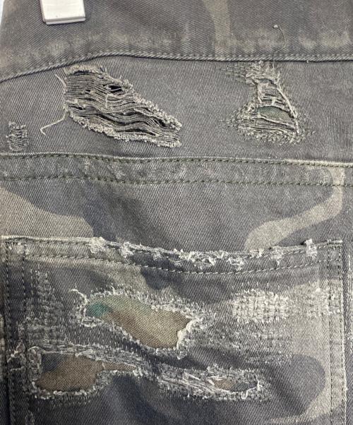 GIVENCHY（ジバンシィ）GIVENCHY (ジバンシィ) デストロイ加工 モールスキン デニム オリーブ サイズ:34 未使用品の古着・服飾アイテム