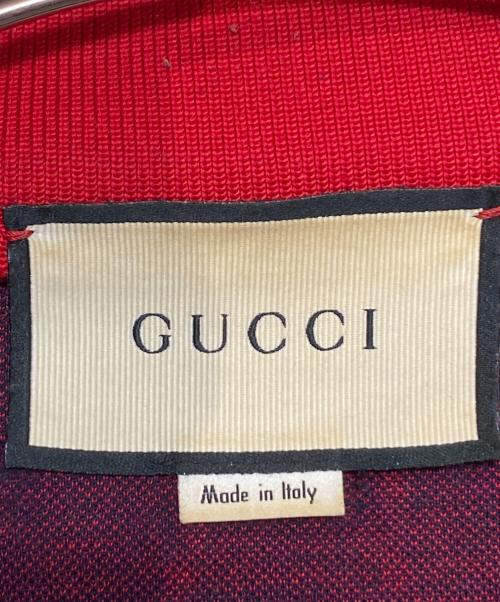 GUCCI（グッチ）GUCCI (グッチ) GGジャガードテクニカルトラックジャージジャケット ブルー×レッド サイズ:XLの古着・服飾アイテム