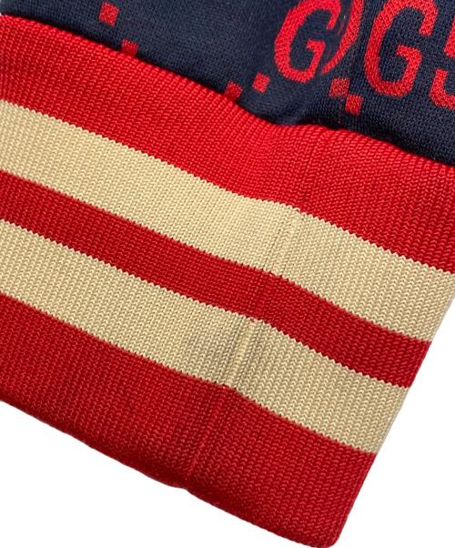 GUCCI（グッチ）GUCCI (グッチ) GGジャガードテクニカルトラックジャージジャケット ブルー×レッド サイズ:XLの古着・服飾アイテム