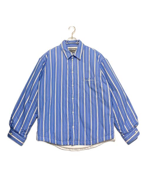 jacquemus（ジャックムス）jacquemus (ジャックムス) LONG-SLEEVED SHIRTS スカイブルー×ホワイト サイズ:48の古着・服飾アイテム