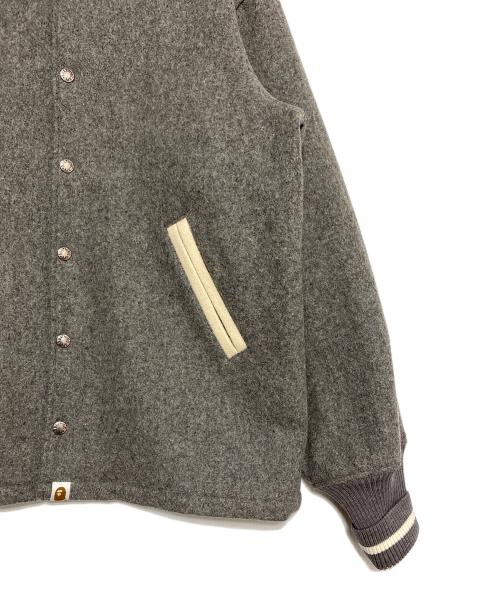 A BATHING APE（ア ベイシング エイプ）A BATHING APE (アベイシングエイプ) Shark Stadium Jacket グレー サイズ:Lの古着・服飾アイテム