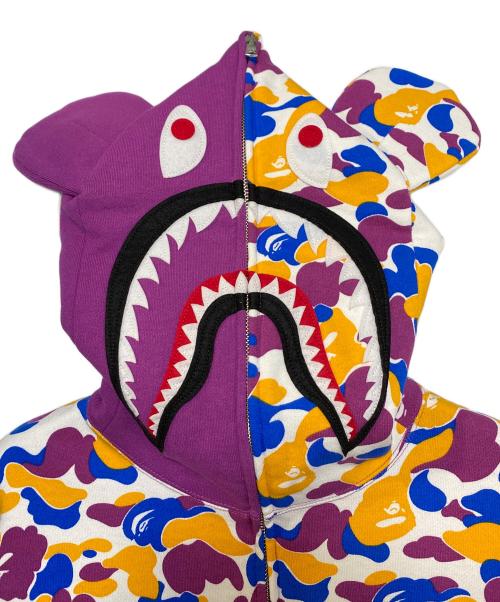 A BATHING APE（ア ベイシング エイプ）A BATHING APE (アベイシングエイプ) BEAR BRICK (ベアブリック) Shark Bearbrick Hoodie マルチカラー サイズ:Lの古着・服飾アイテム