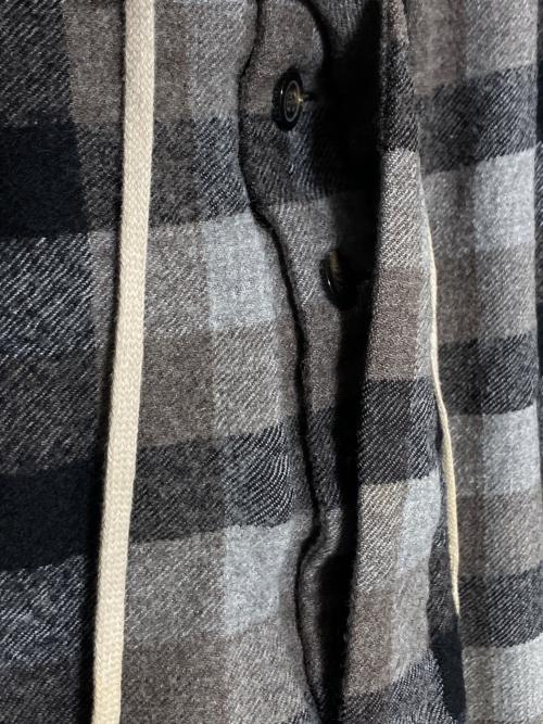 RICK OWENS（リックオウエンス）RICK OWENS (リックオウエンス) Black Plaid Drawstring Cropped Trousers ブラック サイズ:50の古着・服飾アイテム