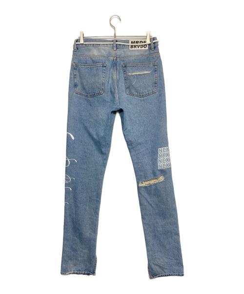 OFFWHITE（オフホワイト）OFFWHITE (オフホワイト) EV BRAVADO (エブ ブラバド) Slim Denim Pant W Strass スカイブルー サイズ:32の古着・服飾アイテム