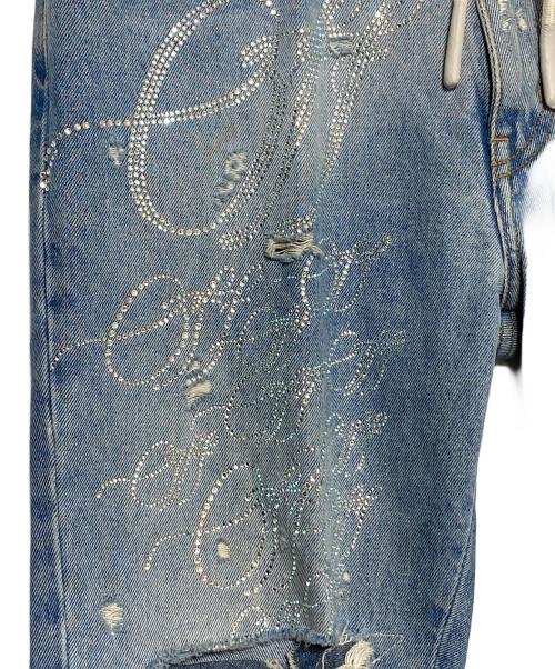 OFFWHITE（オフホワイト）OFFWHITE (オフホワイト) EV BRAVADO (エブ ブラバド) Slim Denim Pant W Strass スカイブルー サイズ:32の古着・服飾アイテム