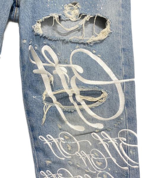 OFFWHITE（オフホワイト）OFFWHITE (オフホワイト) EV BRAVADO (エブ ブラバド) Slim Denim Pant W Strass スカイブルー サイズ:32の古着・服飾アイテム