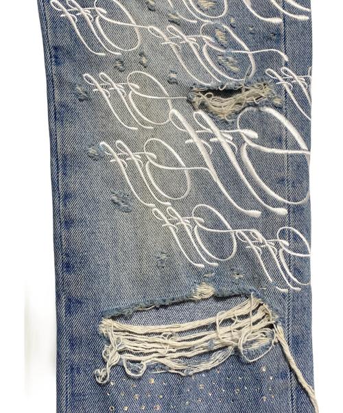 OFFWHITE（オフホワイト）OFFWHITE (オフホワイト) EV BRAVADO (エブ ブラバド) Slim Denim Pant W Strass スカイブルー サイズ:32の古着・服飾アイテム