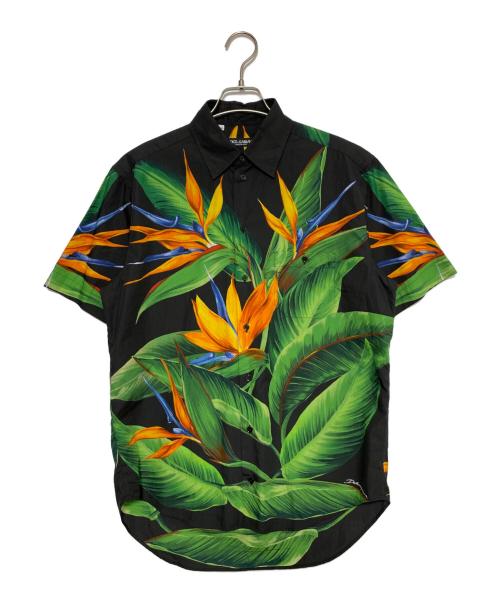 DOLCE & GABBANA（ドルチェ＆ガッバーナ）DOLCE & GABBANA (ドルチェ＆ガッバーナ) シャツ ブラック×グリーン サイズ:37の古着・服飾アイテム