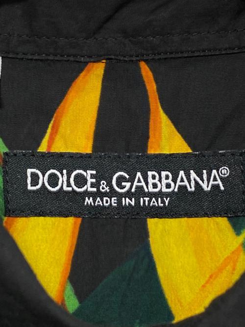 DOLCE & GABBANA（ドルチェ＆ガッバーナ）DOLCE & GABBANA (ドルチェ＆ガッバーナ) シャツ ブラック×グリーン サイズ:37の古着・服飾アイテム
