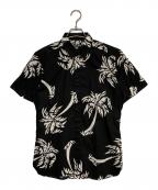 DOLCE & GABBANAドルチェ＆ガッバーナ）の古着「パームツリープリントアロハシャツ」｜ブラック×ホワイト