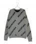 BALENCIAGA（バレンシアガ）の古着「ジャガードロゴクルーネックニット長袖セーター」｜グレー