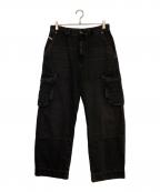 DIESELディーゼル）の古着「Relaxed Jeans D-Fish-Cargo」｜ブラック