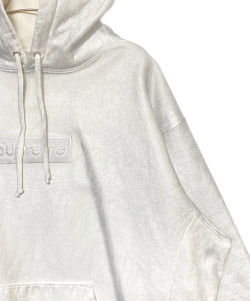 SUPREME（シュプリーム）SUPREME (シュプリーム) MM6 Maison Margiela (エムエムシックス メゾンマルジェラ) Foil Box Logo Hooded Sweatshirt ホワイト サイズ:Mの古着・服飾アイテム