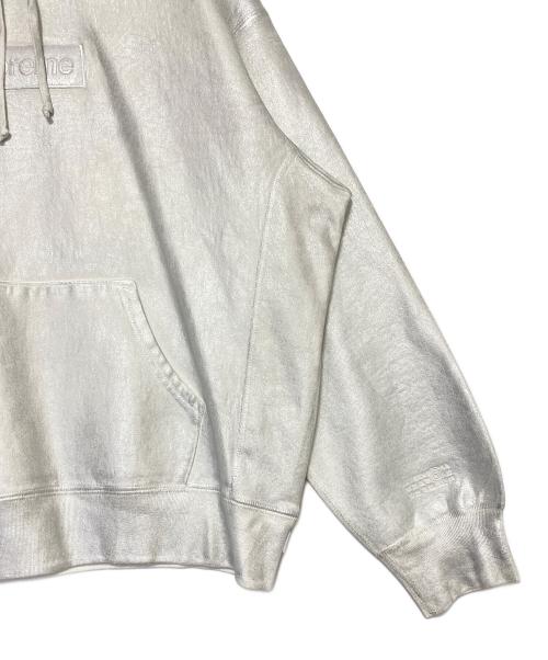SUPREME（シュプリーム）SUPREME (シュプリーム) MM6 Maison Margiela (エムエムシックス メゾンマルジェラ) Foil Box Logo Hooded Sweatshirt ホワイト サイズ:Mの古着・服飾アイテム
