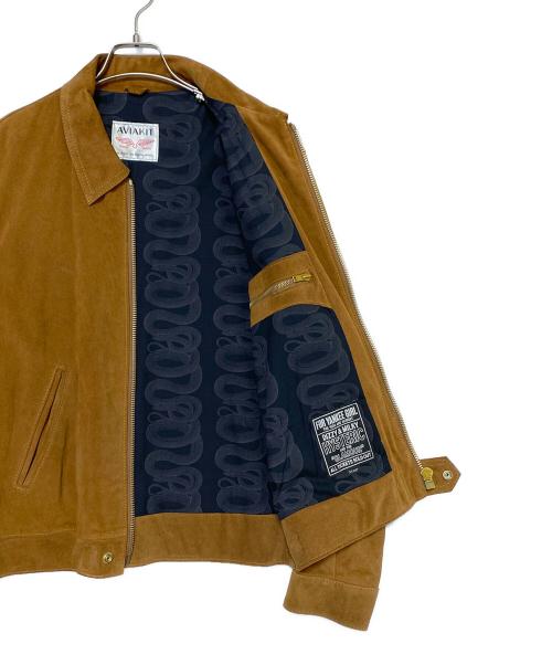 Lewis Leathers（ルイスレザース）Lewis Leathers (ルイスレザース) Hysteric Glamour (ヒステリックグラマー) カウスエード レザー シングル ライダース ジャケット ブラウン サイズ:XLの古着・服飾アイテム