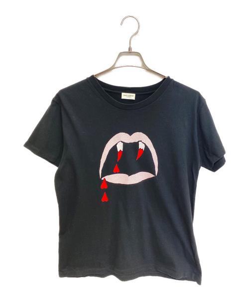 Saint Laurent Paris（サンローランパリ）Saint Laurent Paris (サンローランパリ) 14SS ブラッドラスタ-プリントTシャツ ブラック サイズ:Mの古着・服飾アイテム