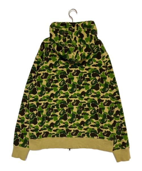 A BATHING APE（アベイシングエイプ）A BATHING APE (アベイシングエイプ) abcカモ ジップパーカー グリーン×カーキ サイズ:XLの古着・服飾アイテム