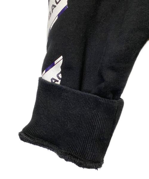 OFFWHITE（オフホワイト）OFFWHITE (オフホワイト) AIRPORT TAPE OVER HOODIE ブラック サイズ:XLの古着・服飾アイテム