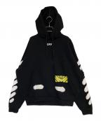 OFFWHITEオフホワイト）の古着「バイアスロゴパーカー」｜ブラック